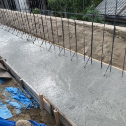 ベースコンクリートの打設が完了！