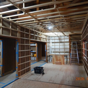 「内部の木下地工事」が進捗中です！